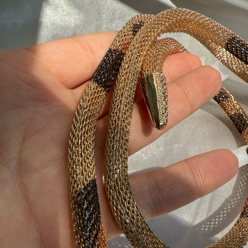 Serpentine Snake Design Wrap Necklace serpent multi - Picture 11 of 13